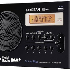 Radio przenośne Sangean DPR-69+ DAB+, fale metrowe (VHF) funkcja ładowania akumulatora czarny Radio przenośne Sangean DPR-69+ DAB+, fale metrowe (VHF) funkcja ładowania akumulatora czarny