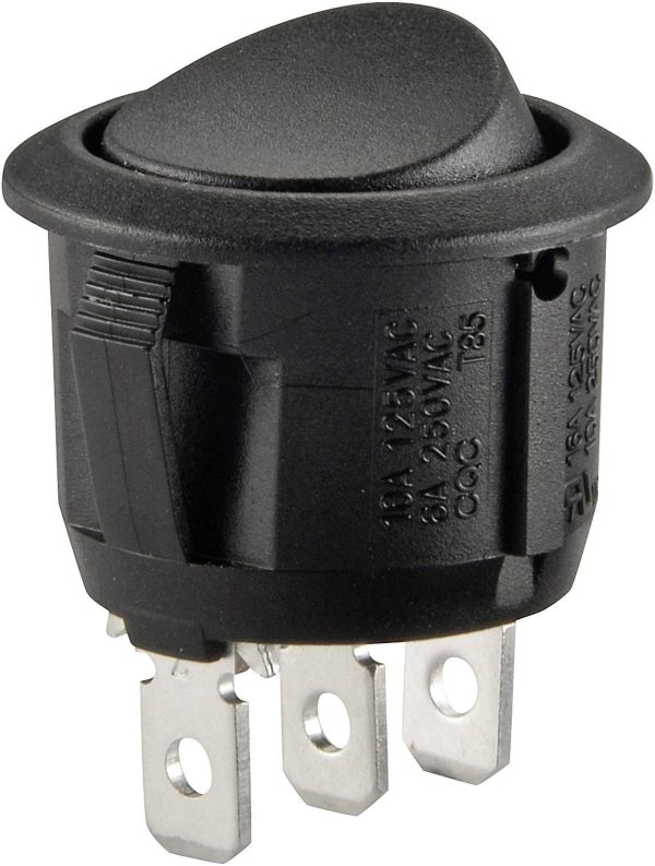 TRU COMPONENTS 700169 Przełącznik kołyskowy R13-112C B/B 250 V/AC 6 A 1 x wł/wł zatrzask 1 szt.