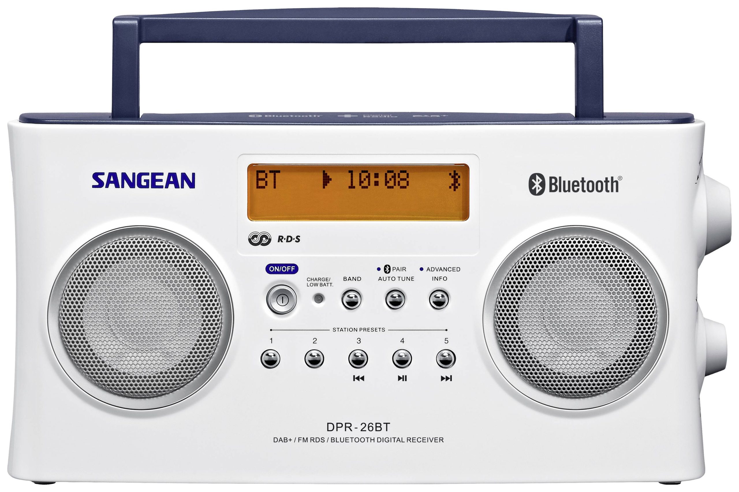 N/A DAB+, fale metrowe (VHF) Sangean DPR-26 BT, biały - obrazek 1