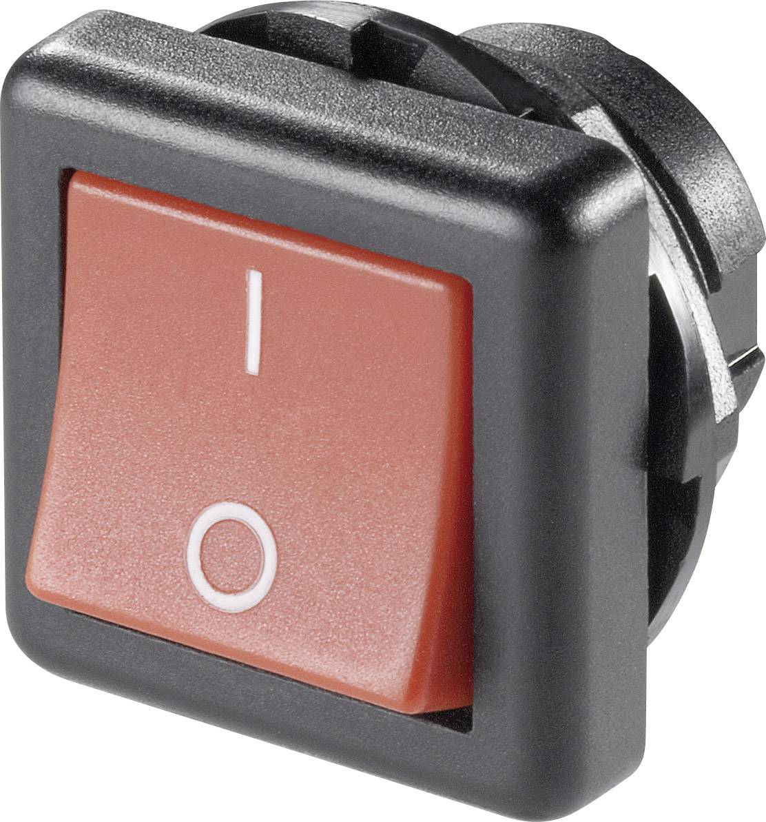 TRU COMPONENTS 1587563 Przełącznik kołyskowy TC-R13-136A-05 RED 250 V/AC 6 A 1 x wył/wł zatrzask 1 szt. - obrazek 1