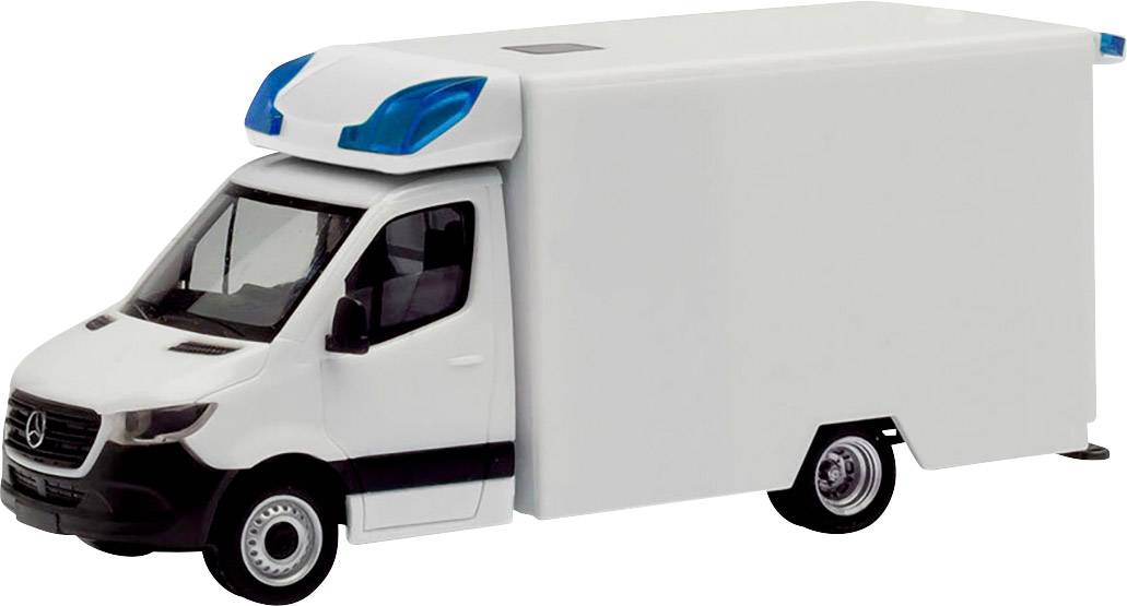 Herpa 013826 H0 Model pojazdu uprzywilejowanego Mercedes Benz Minikit Sprinter 18 Fahrtec RTW (nowe nadwozie), biały - obrazek 1