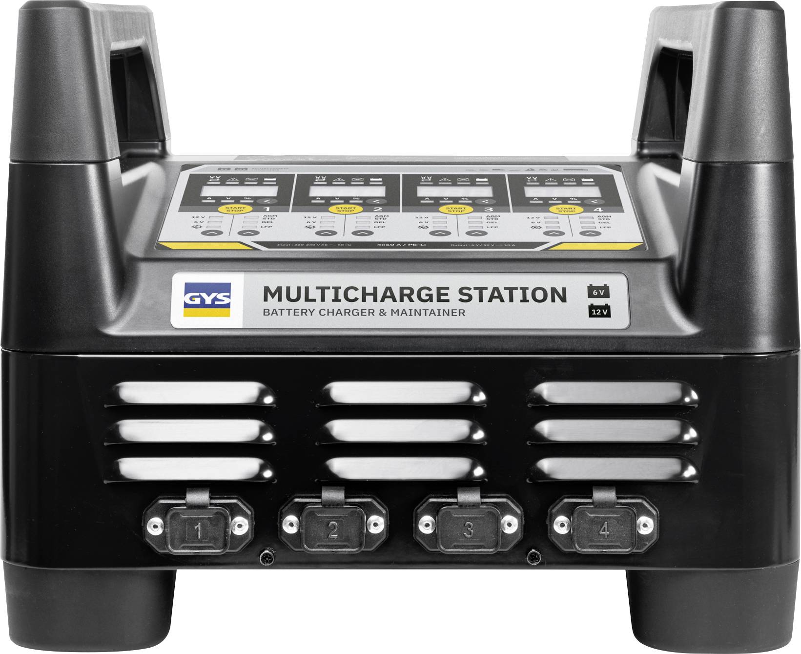 GYS MULTICHARGE-STATION 4x10A / Pb-Li 083578 Ładowarka, Prostownik warsztatowy, Prostownik automatyczny 6 V, 12 V 10 A - obrazek 1
