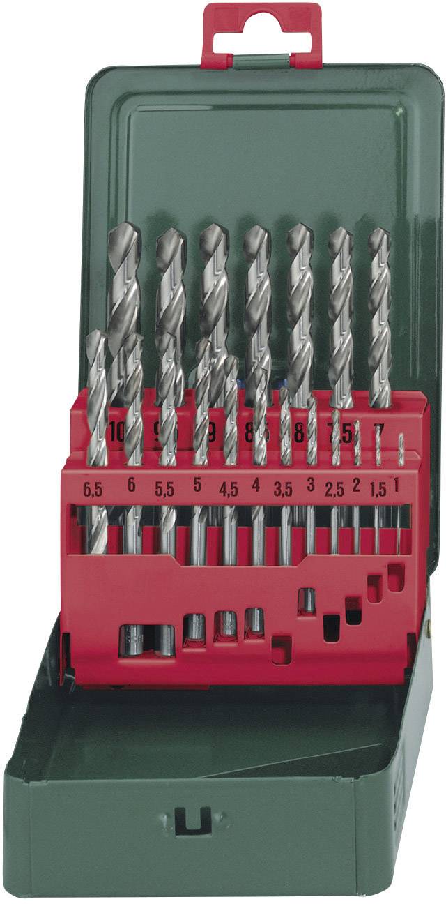 Metabo 627153000 HSS Zestaw wierteł krętych do metalu 19 szt. 1 mm, 1.5 mm, 2 mm, 2.5 mm, 3 mm, 3.5 mm, 4 mm, 4.5 mm, 5 - obrazek 1