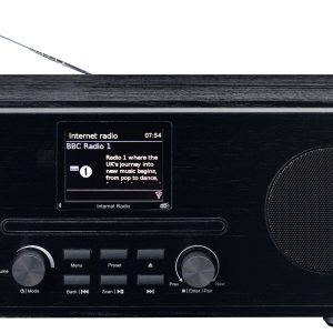 Radio internetowe przenośne Lenco DIR-260BK Internet, DAB+, fale metrowe (VHF) funkcja budzika, z pilotem czarny