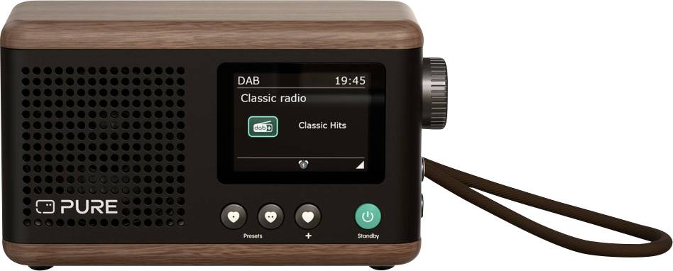 Radio Pure Classic Mini Coffee Black/Walnt EU/UK/AU DAB+, FM wielokrotne ładowanie czarny, orzech włoski - obrazek 1