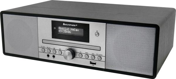 Radio soundmaster DAB+, FM, fale metrowe (VHF) z pilotem, funkcja budzika czarny