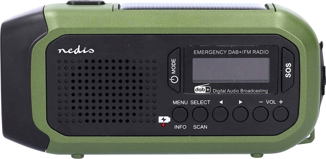 Radiotelefon alarmowy Nedis RDDBCR2000GN DAB+, fale metrowe (VHF), FM zielony, czarny - obrazek 1