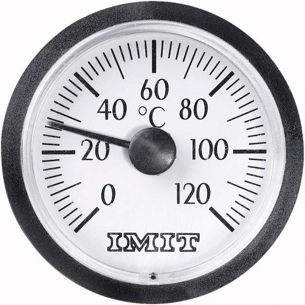 Termometr kapilarny, tablicowy IMIT 100848, 0 – 120 °C, Dokładność: ± 5 °C, Ø 38,5 mm