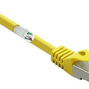 kabel LAN Renkforce RF-5246626, 1 szt., RJ45, CAT 6a, S/FTP, 0.15 m, żółty kabel LAN Renkforce RF-5246626, 1 szt., RJ45, CAT 6a, S/FTP, 0.15 m, żółty