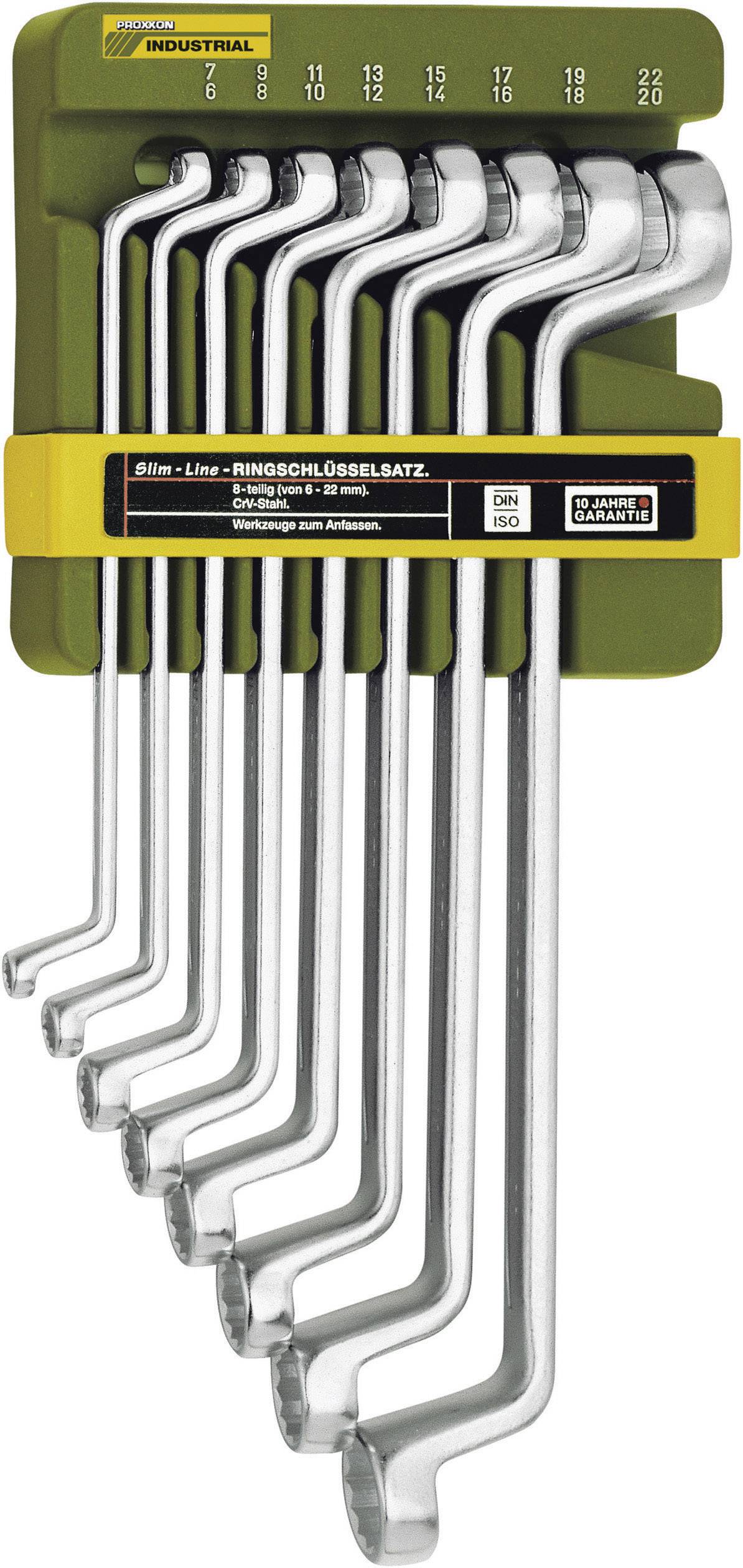 Proxxon Industrial 23 810 SlimLine Klucz oczkowy podwójny 8 szt. Rozmiar klucza (metryczny) (tylko do tytułu) 6 - 22 mm - obrazek 1