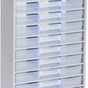 Allit 464800 Magazynek na małe części VarioPlus ProM 57/36 do sztaplowania (S x W x G) 300 x 565 x 140 mm srebrny, przeź