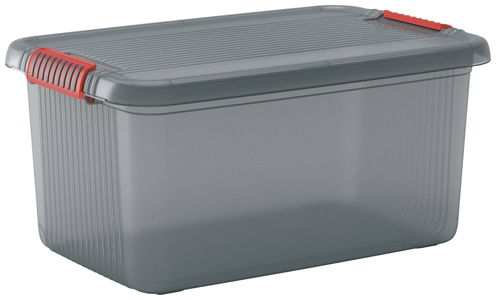 KIS 237047 Skrzynka do przechowywania K Latch do sztaplowania (D x S x W) 590 x 590 x 280 mm smoke grey, półprzezroczyst - obrazek 1