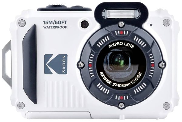 Kodak Pixpro WPZ2WH Aparat cyfrowy 15 MPx Zoom optyczny: 4 x biały Akumulator, Lampa błyskowa Stabilizacja obrazu, WiFi,