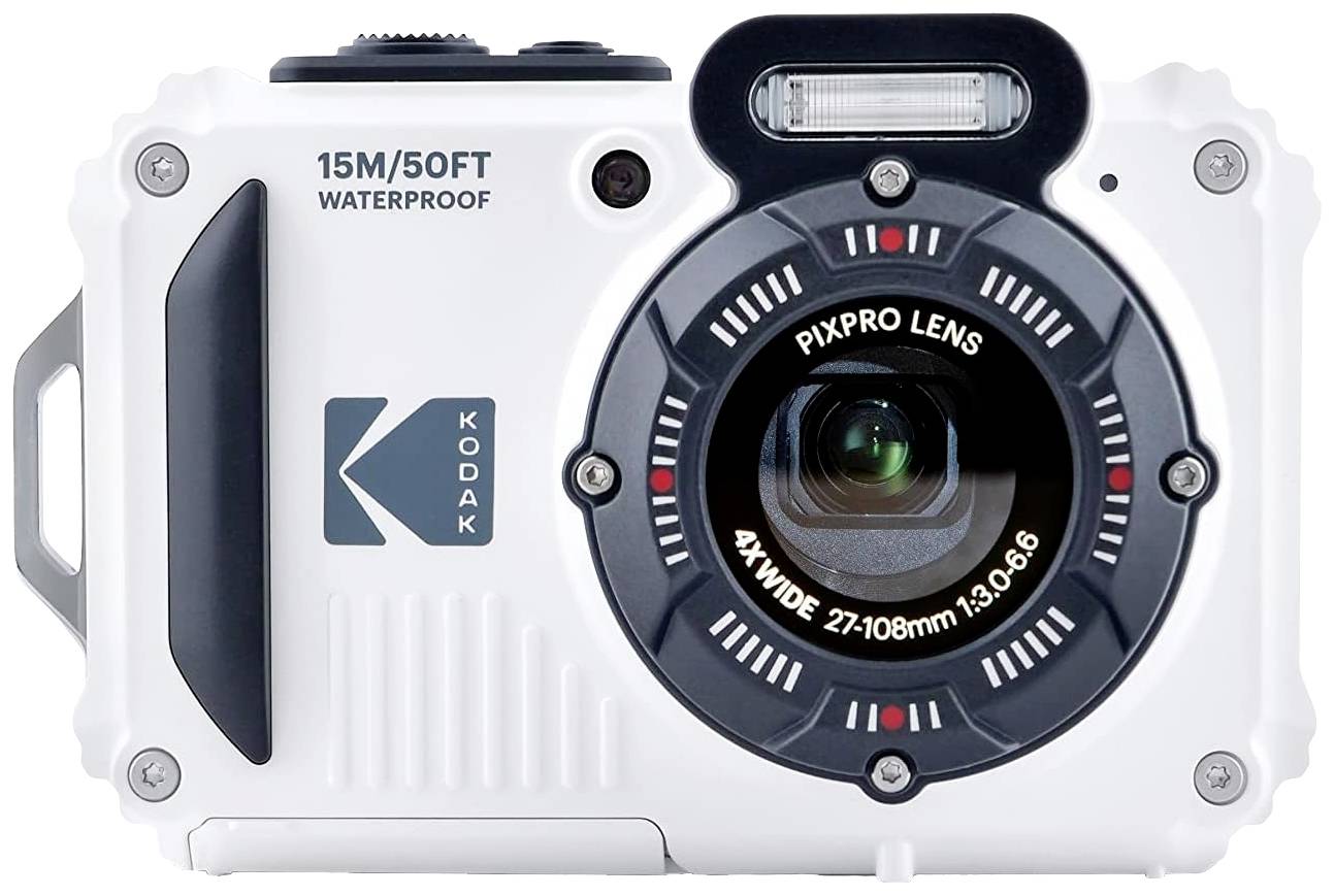 Kodak Pixpro WPZ2WH Aparat cyfrowy 15 MPx Zoom optyczny: 4 x biały Akumulator, Lampa błyskowa Stabilizacja obrazu, WiFi, - obrazek 1