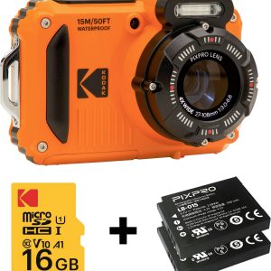 Kodak Aparat cyfrowy 15 MPx Zoom optyczny: 4 x pomarańczowy Akumulator, Lampa błyskowa, Karta pamięci Stabilizacja obraz
