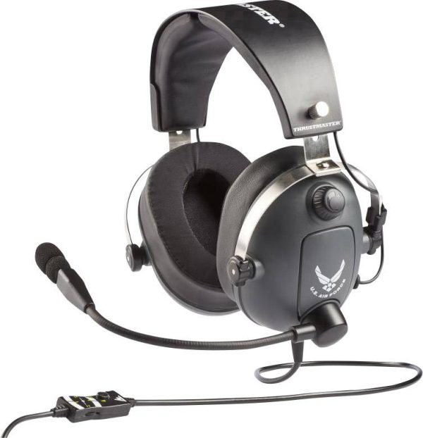 Thrustmaster ThrustMaster T.Flight – U.S. Air Force Edition Słuchawki wokółuszne przewód stereo szary, metaliczny regula