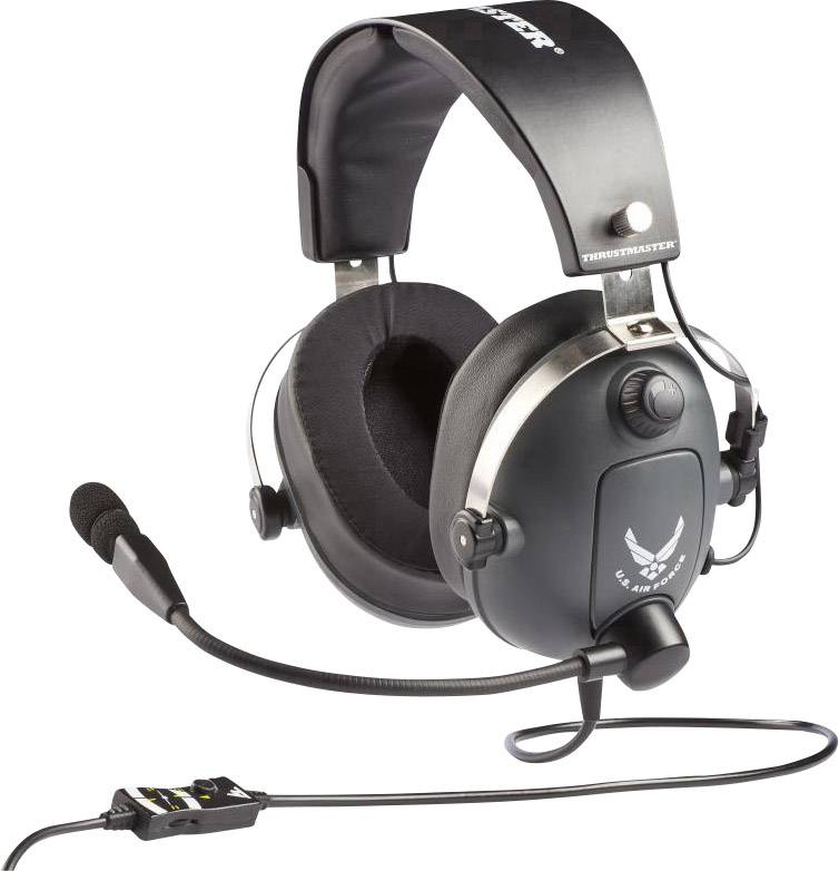 Thrustmaster ThrustMaster T.Flight - U.S. Air Force Edition Słuchawki wokółuszne przewód stereo szary, metaliczny regula - obrazek 1