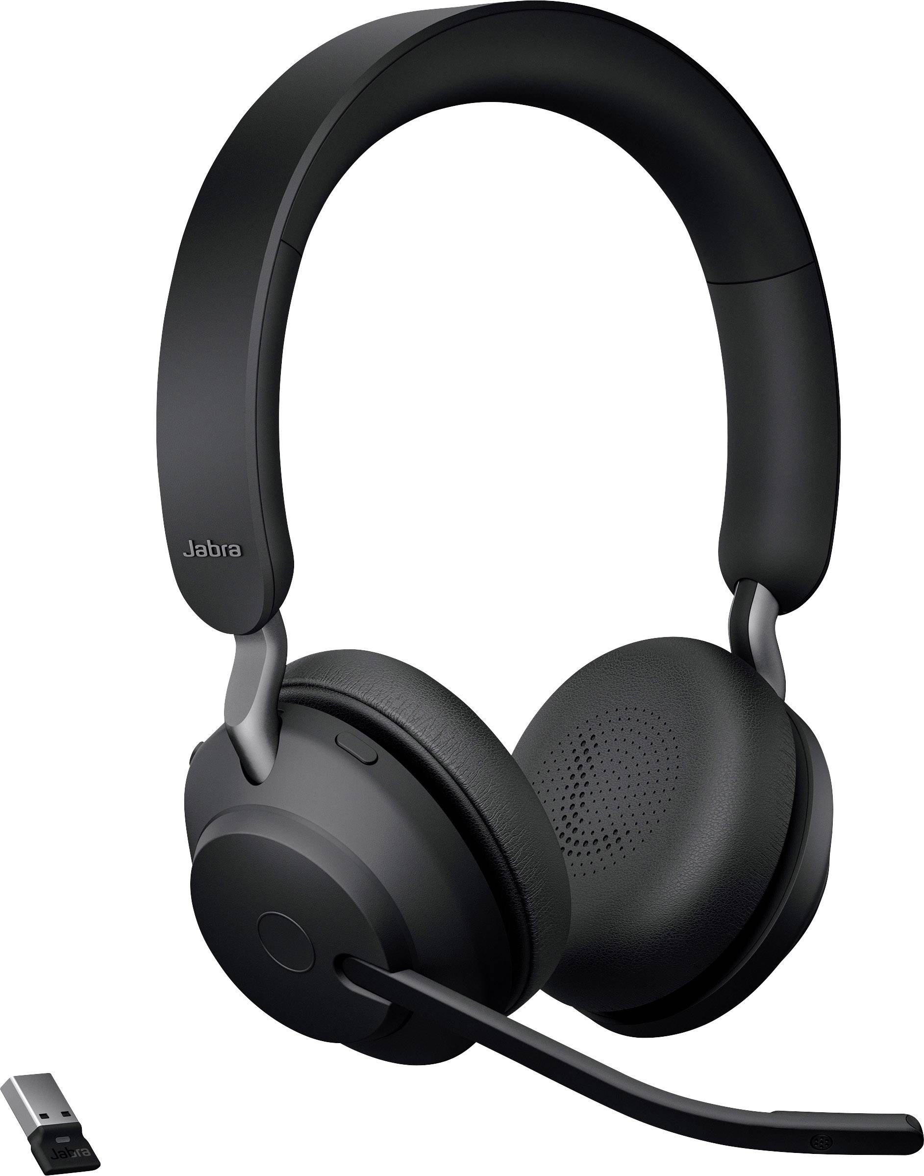 Jabra Evolve2 65 UC Słuchawki nauszne Bluetooth stereo czarny regulacja głośności, Wskaźnik naładowania akumulatora, wyc - obrazek 1