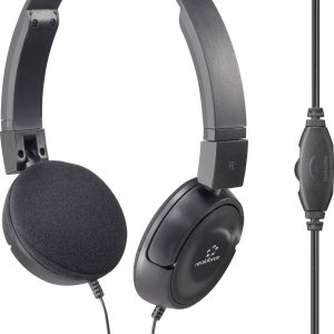 Renkforce RF-HS-130 Słuchawki nauszne przewód stereo czarny regulacja głośności Renkforce RF-HS-130 Słuchawki nauszne przewód stereo czarny regulacja głośności