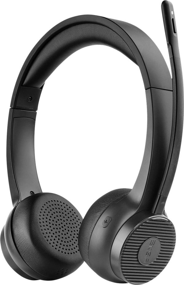 EKSA H16 Słuchawki nauszne Bluetooth czarny Wyciszanie hałasów, redukcja szumów mikrofonu zestaw słuchawkowy, regulacja