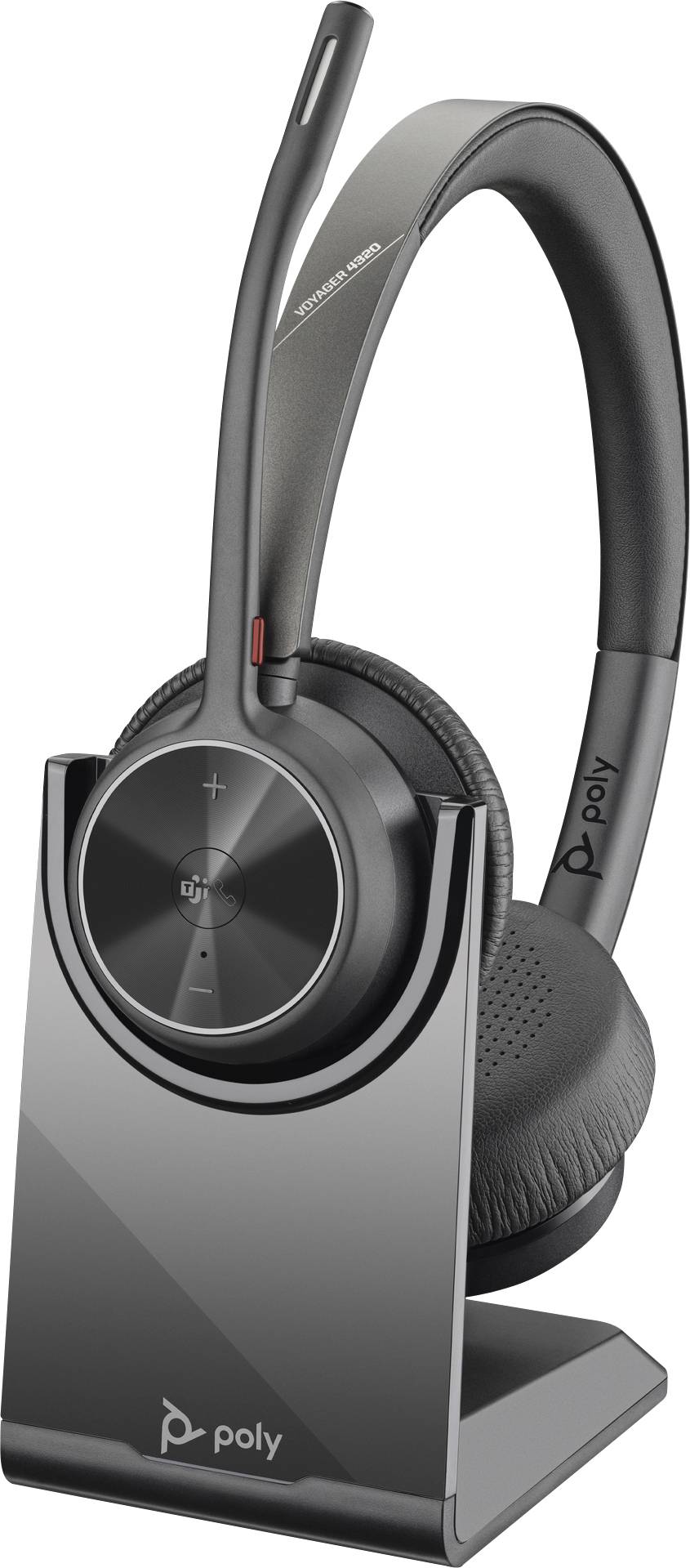 HP Poly Voyager 4320 UC Stereo Słuchawki nauszne Bluetooth stereo czarny Wyciszanie hałasów regulacja głośności, wraz z - obrazek 1
