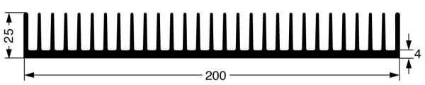 Fischer Elektronik 10019979 SK 42 150 SA Radiator żeberkowy 0.75 K/W (D x S x W) 200 x 150 x 25 mm