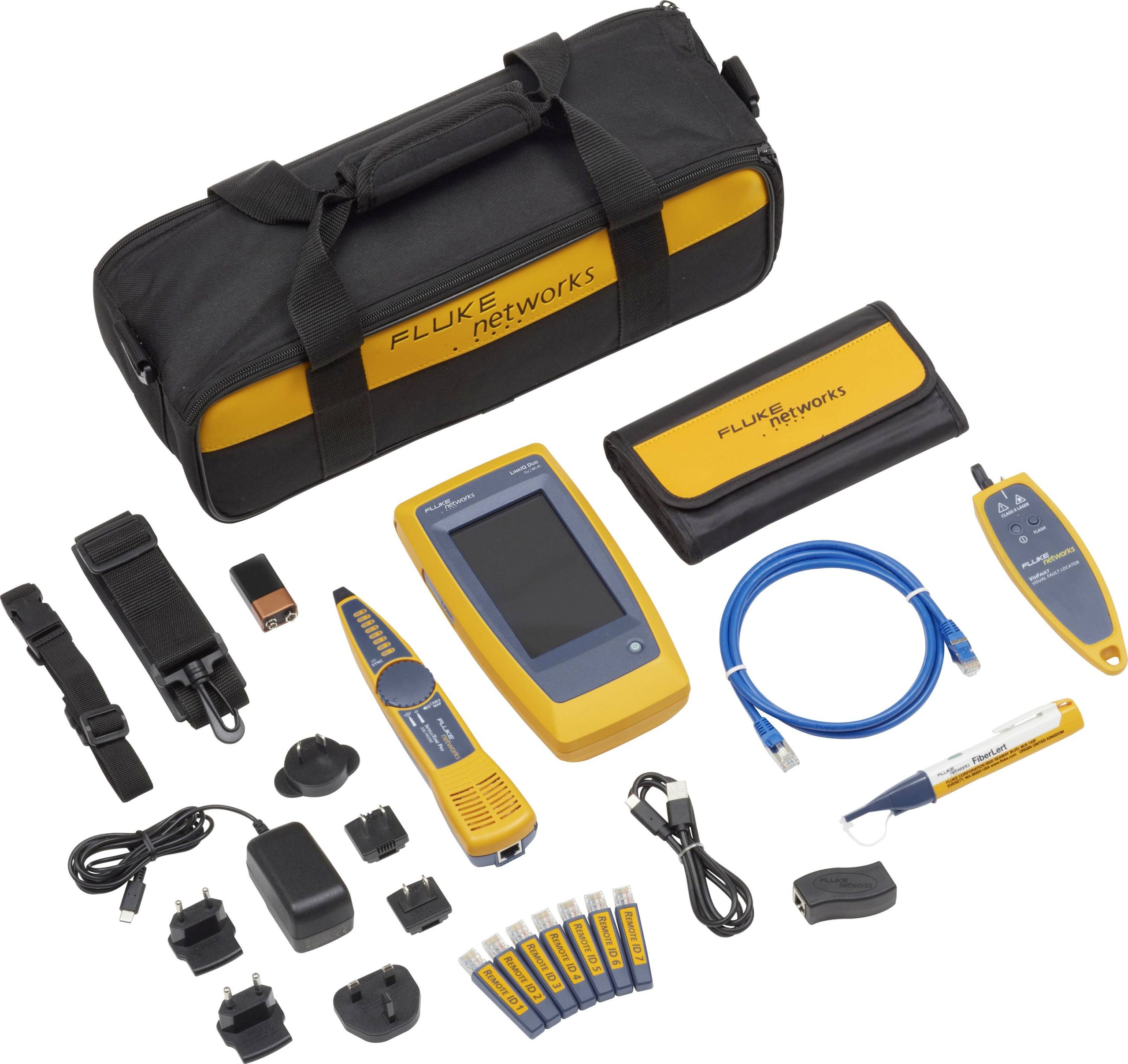 Fluke Networks LIQ-DUO-VFL-LFD-H6EU Tester sieciowy Pasuje do: CAT 4, CAT 5, CAT 5e, CAT 6, CAT 6a, WiFi 6E, Kabel, 10 G - obrazek 1