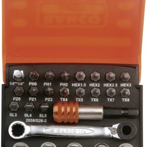 Zestaw kluczy nasadowych Bahco 2058/S26-2 2058/S26-2 1/4″ Zestaw kluczy nasadowych Bahco 2058/S26-2 2058/S26-2 1/4″