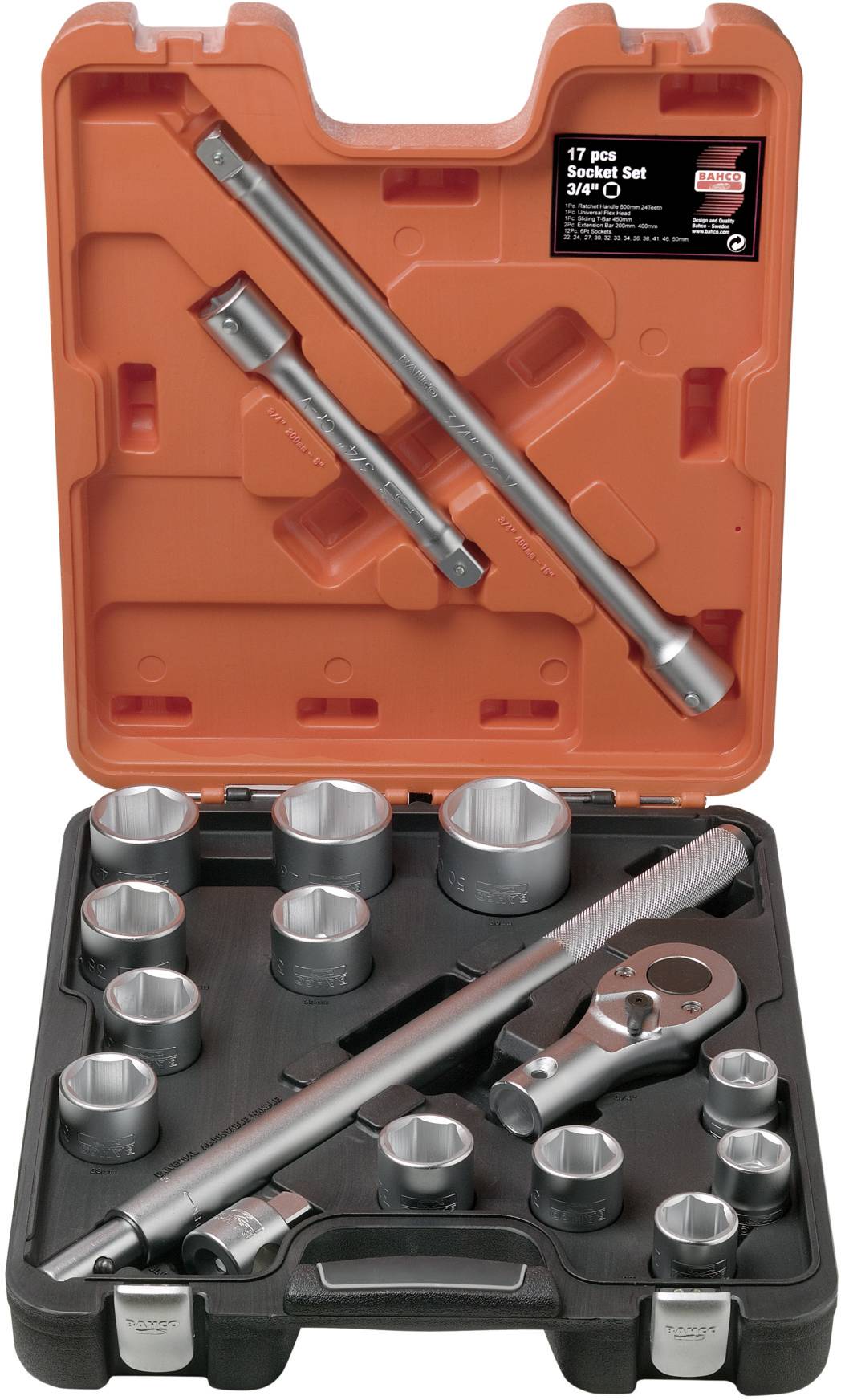 Zestaw kluczy nasadowych Bahco SLX 17 3/4" - obrazek 1