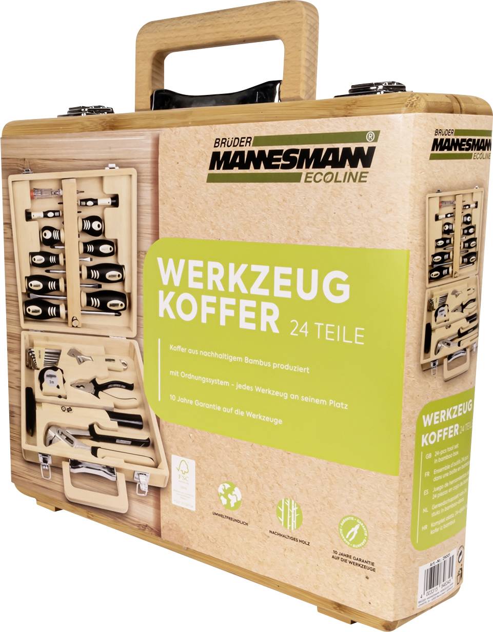 Brüder Mannesmann M29001 M29001 Zestaw narzędzi w tym bambusowe etui - obrazek 1
