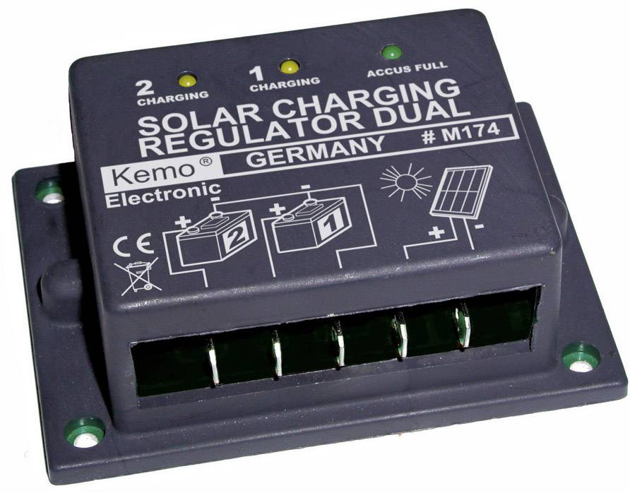 Solarny regulator ładowania Kemo Dual M174 Szeregowe 12 V 16 A - obrazek 1