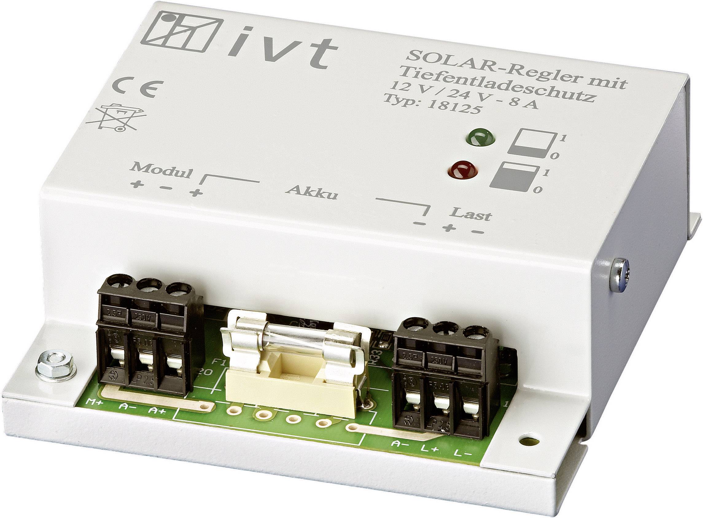 Kontroler ładowania słonecznego Ivt, 8 A, 12/24 V - obrazek 1