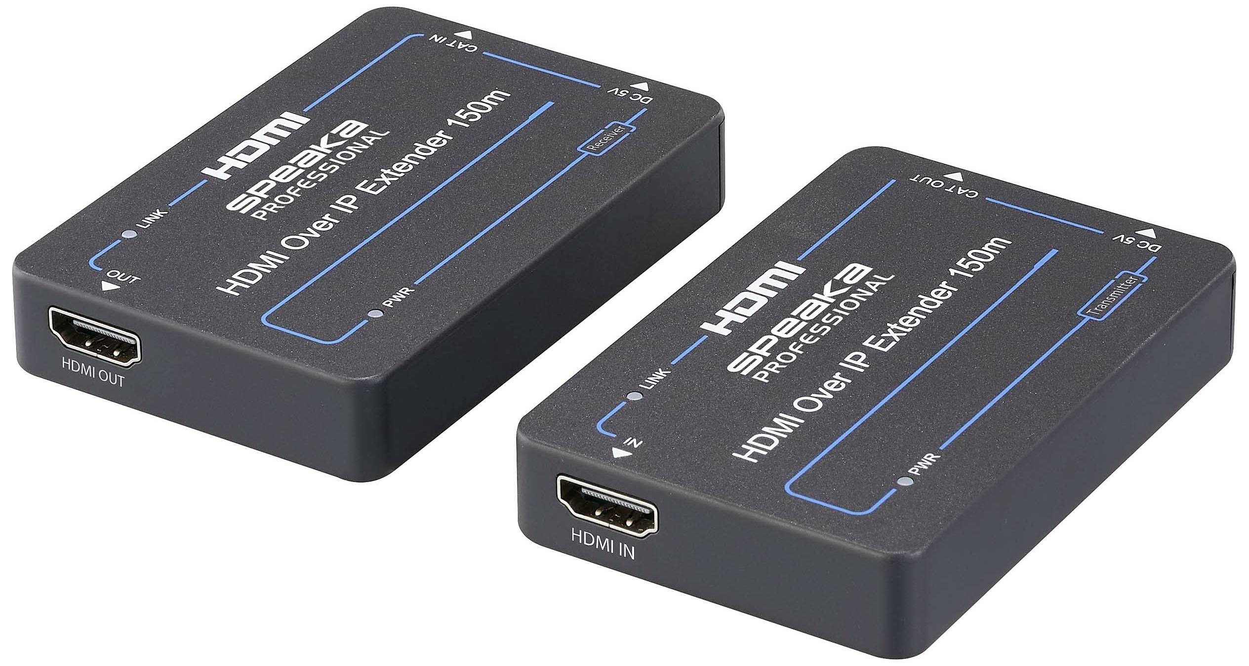 SpeaKa Professional SP-HDE-301 HDMI Przedłużacz HDMI over IP przez kabel sieciowy RJ45 150 m - obrazek 1