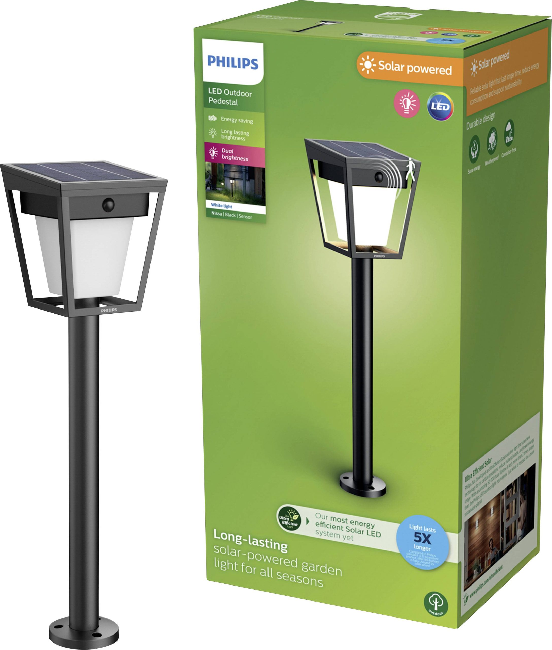 Lampa solarna Philips LED Nissa 929004632001 1.8 W 250.00 lm IP44 - obrazek 1