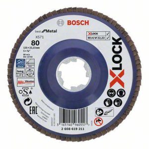 Bosch Accessories 2608619211 Tarcza lamelkowa Średnica 125 mm Wielkość ziarna=80 1 szt.
