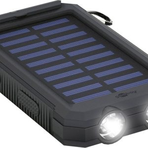 Ładowarka solarna Goobay Goobay 49216 Solar Powerbank 8000 mAh, 2x USB-A Anschlüsse, LED-Anzeige, Schwarz Maksymalny prą Ładowarka solarna Goobay Goobay 49216 Solar Powerbank 8000 mAh, 2x USB-A Anschlüsse, LED-Anzeige, Schwarz Maksymalny prą