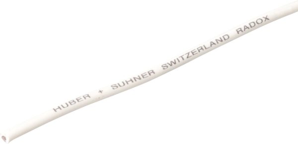 Huber+Suhner 12510763 Przewód linka Radox® 155 1 x 0.25 mm² biały Produkty w metrach bieżących
