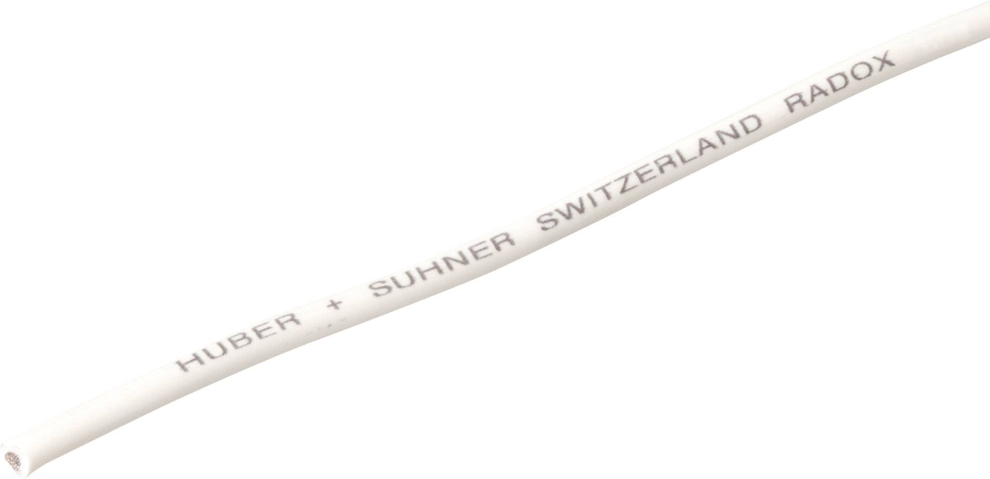 Huber+Suhner 12510763 Przewód linka Radox® 155 1 x 0.25 mm² biały Produkty w metrach bieżących - obrazek 1