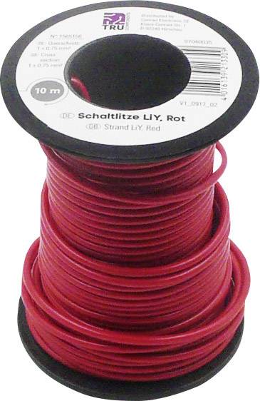 TRU COMPONENTS 1565156 Przewód linka LiY, 1 x 0.75 mm², 10 m