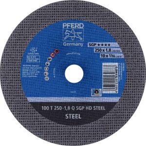 Tarcza tnąca prosta PFERD TOOLS 100 T 250-1,8 Q SGP HD STEEL/30,0 66322130 250 mm 20 szt. Tarcza tnąca prosta PFERD TOOLS 100 T 250-1,8 Q SGP HD STEEL/30,0 66322130 250 mm 20 szt.