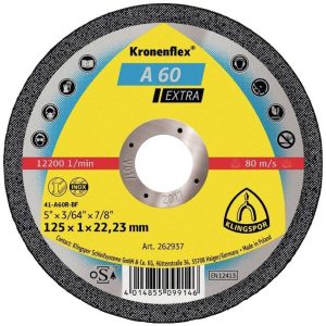Tarcza tnąca prosta Klingspor A 60 Extra 262937 125 mm 25 szt. Tarcza tnąca prosta Klingspor A 60 Extra 262937 125 mm 25 szt.