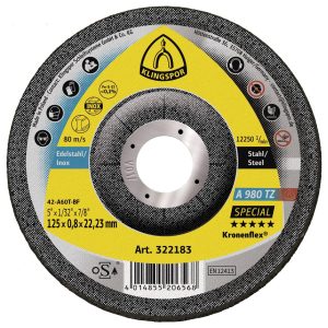 Tarcza tnąca wygięta Klingspor A 980 TZ Special 322183 125 mm 25 szt. Tarcza tnąca wygięta Klingspor A 980 TZ Special 322183 125 mm 25 szt.