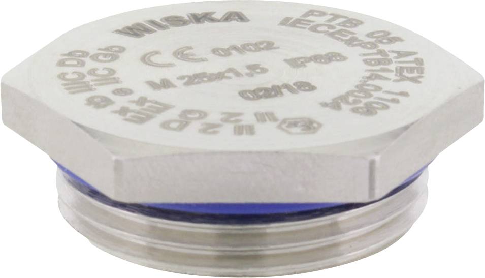 Wiska 10109792 EX-EMVS 20 LT Zaślepka odporna na wstrząsy, ochrona przeciwwybuchowa M20 metal naturalny 10 szt. - obrazek 1