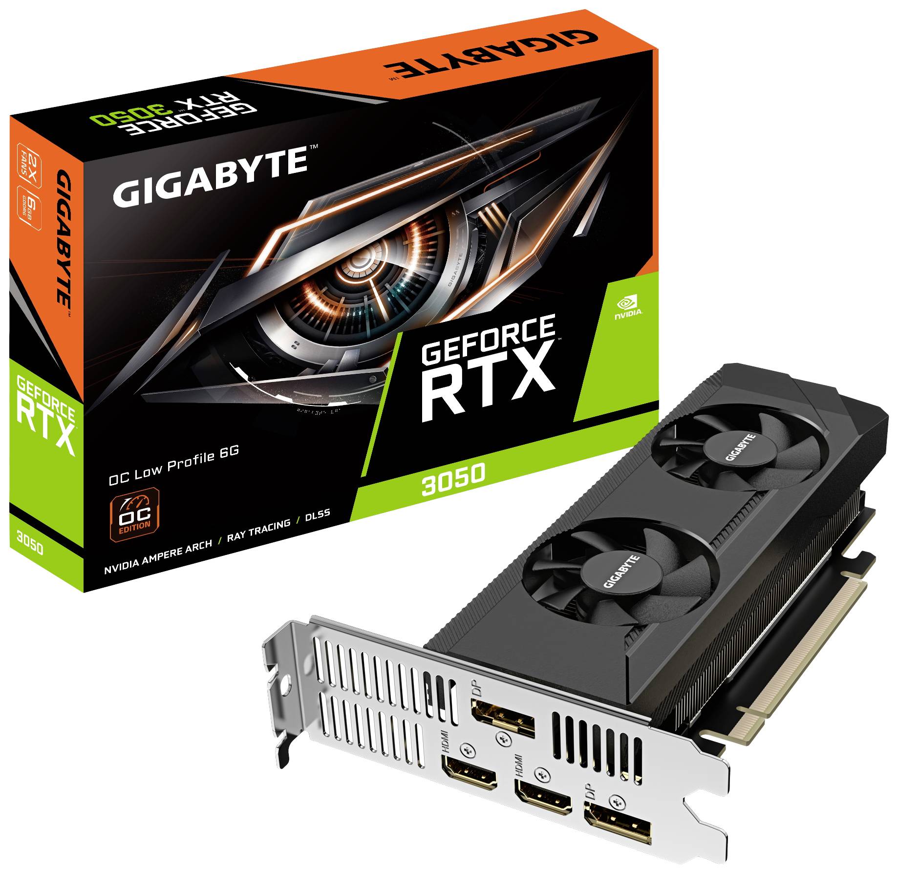 Gigabyte Karta graficzna Nvidia GeForce RTX 3050 Low Profile 6 GB GDDR6-RAM PCIe x16 DisplayPort, HDMI Niskoprofilowa, P - obrazek 1