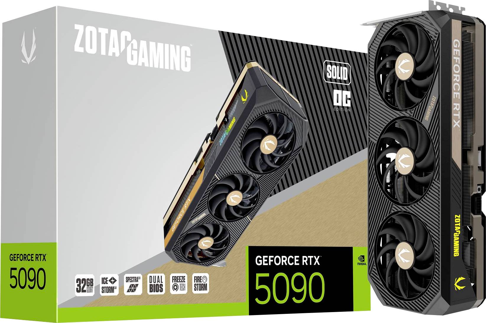 Zotac Karta graficzna RTX 5090 SOLID OC 32GB 32 GB GDDR7 RAM PCIe x16 HDMI® 2.1, DisplayPort 2.1 - obrazek 1