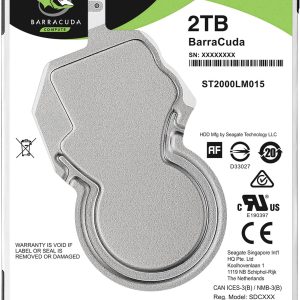 Seagate BarraCuda® 2 TB Dysk twardy wewnętrzny, 2,5” (6,35 cm) SATA 6 Gb/s ST2000LM015 Opakowanie zastępcze Seagate BarraCuda® 2 TB Dysk twardy wewnętrzny, 2,5” (6,35 cm) SATA 6 Gb/s ST2000LM015 Opakowanie zastępcze