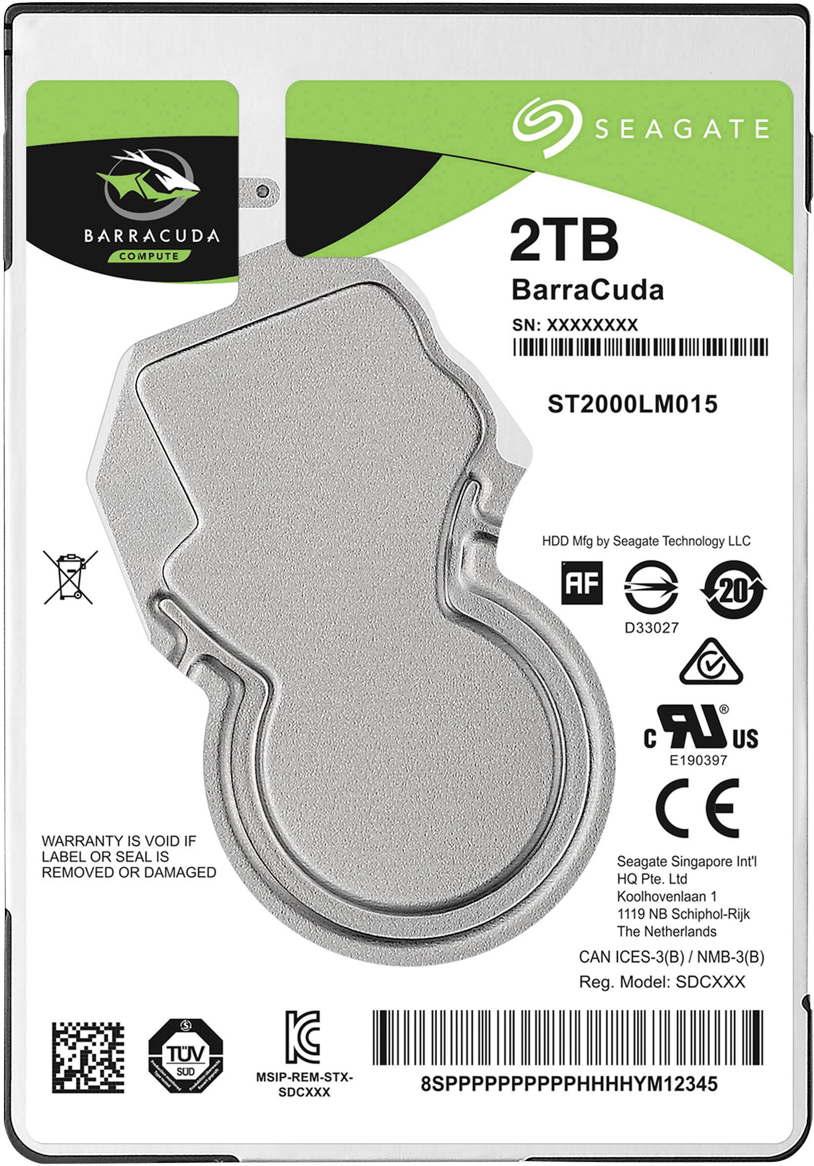 Seagate BarraCuda® 2 TB Dysk twardy wewnętrzny, 2,5