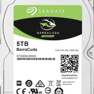 Seagate BarraCuda® 5 TB Dysk twardy wewnętrzny, 2,5” (6,35 cm) SATA III ST5000LM000 Opakowanie zastępcze Seagate BarraCuda® 5 TB Dysk twardy wewnętrzny, 2,5” (6,35 cm) SATA III ST5000LM000 Opakowanie zastępcze