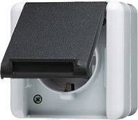 Jung 1 x Obudowa natynkowa Gniazdo elektryczne szary 820W 1 szt.