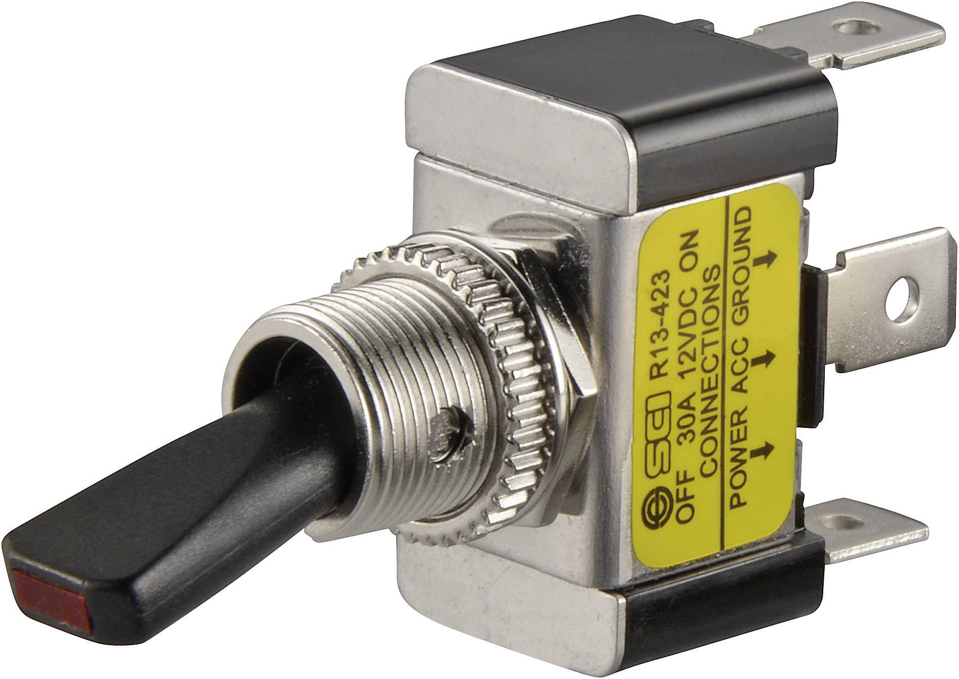 TRU COMPONENTS 1587693 Przełącznik samochodowy TC-R13-423L RED, 1 x wył/wł, 12 V/DC, 30 A - obrazek 1